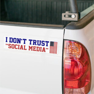 Jag litar inte på social mediemärkning bildekal