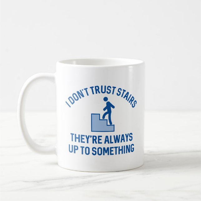 Jag litar inte på Trappor Kaffemugg (Vänster)