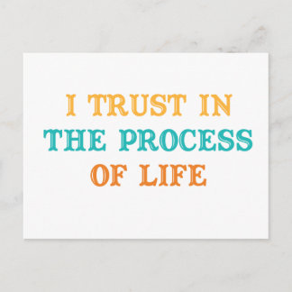 Jag litar på livets processaa vykort