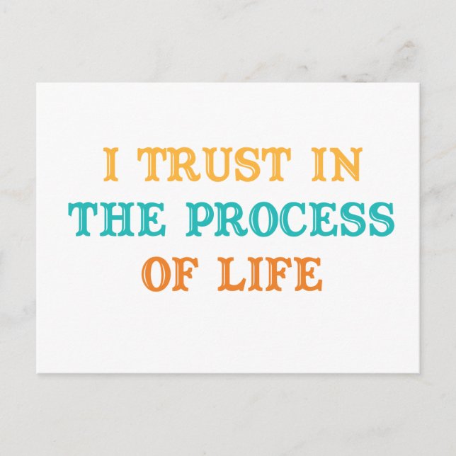 Jag litar på livets processaa vykort (Framsida)