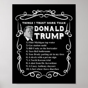 Jag litar på mer än Donald Trump Anti Potus Vote B Poster