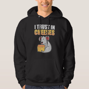 Jag litar på ost och mus Råtta Hoodie