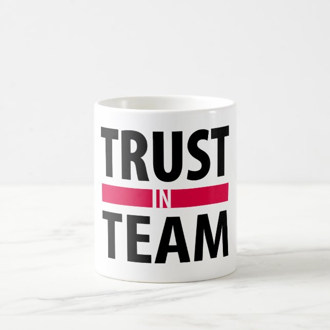 Jag litar på teamet kaffemugg (Center)