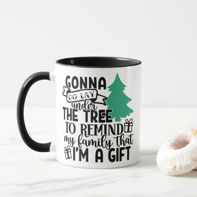 Jag Ljög under Träd för att jag är en gåva | Cute Mugg (Med munk)