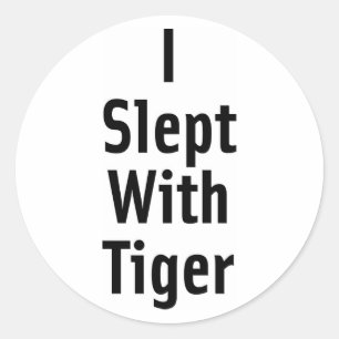 Jag log med Tiger Runt Klistermärke