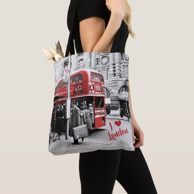 Jag ❤ London Tote Bag Tygkasse (Närbild)