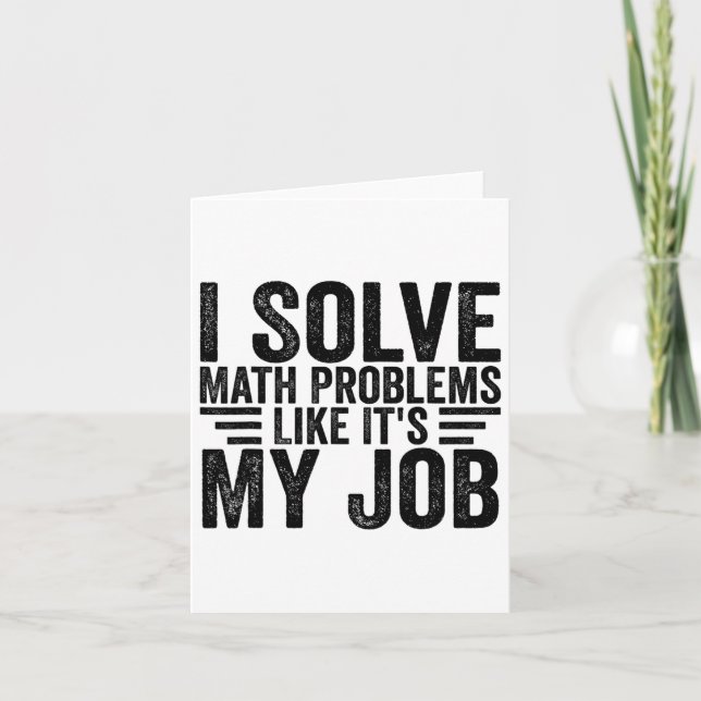 Jag löser matematiska problem som om det är mitt j kort (Framsida)