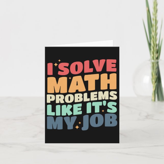 Jag löser matematiska problem som om det är mitt j kort (Framsida)