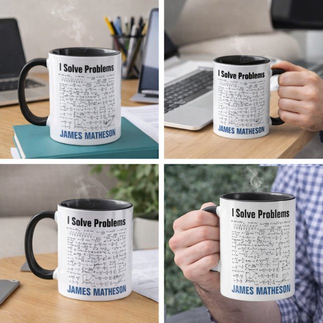 Jag Löser Problem Roliga Matematiska Ekvationer Pe Mugg (I Solve Problems Funny Math Equations Personalized Mug)