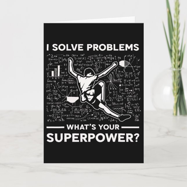 Jag Löser Problem Vad Är Din Superkraft Bouldering Kort (Framsida)