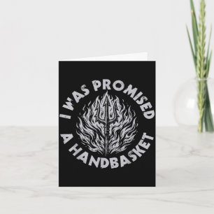 Jag lovades en handkorg rolig distressad hövgabel kort