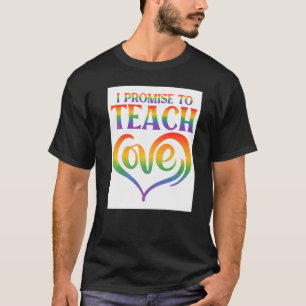 Jag lovar att lära ut kärlek lesbisk gay stolt reg t shirt