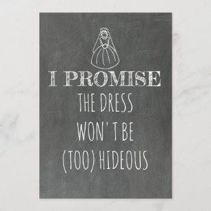 Jag lovar Bridesmaid/Maid of honor Frieri Inbjudningar