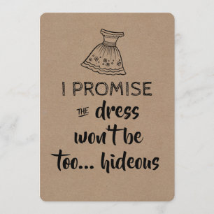 Jag lovar Bridesmaid/Maid of honor Frieri Inbjudningar
