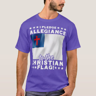 Jag lovar lojalitet mot den kristna Flagga Jesus T Shirt