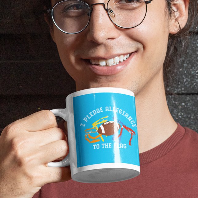 Jag lovar lojalitet mot Flagga fotbollsgrafik Kaffemugg (Skapare uppladdad)