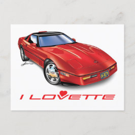 JAG LOVETTE UNIQUE CAR DESIGN HELG VYKORT