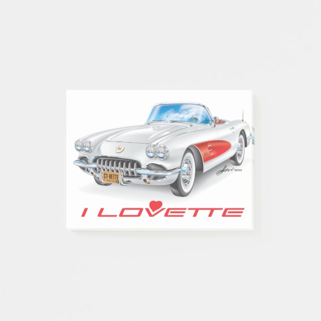 JAG LOVETTE UNIQUE CAR DESIGN POST-IT BLOCK (Framsida)