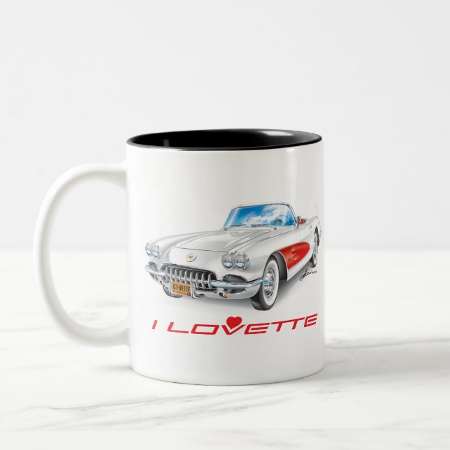 JAG LOVETTE UNIQUE CAR DESIGN Två-Tonad MUGG (Vänster)