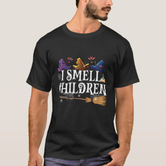 Jag Luktar Barn Häxa Halloweenfest Kostym Tri T Shirt