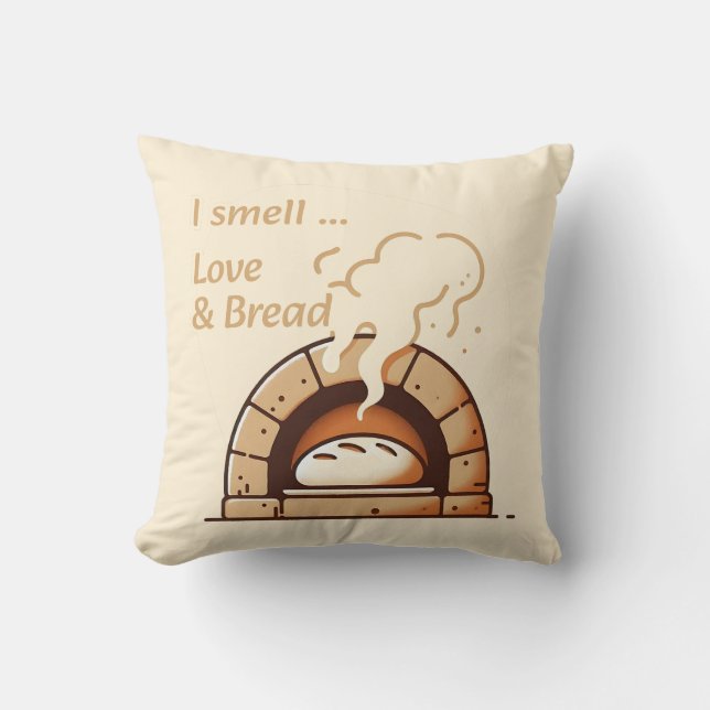 Jag luktar Kärlek & Bröd Kudde (Framsida)