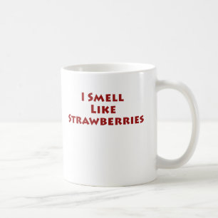 Jag luktar lika jordgubbar kaffemugg