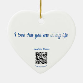 JAG LUV DIG generisk _Snögubbe Dreams Ceramic Julgransprydnad Keramik