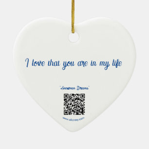 JAG LUV DIG generisk _Snögubbe Dreams Ceramic Julgransprydnad Keramik