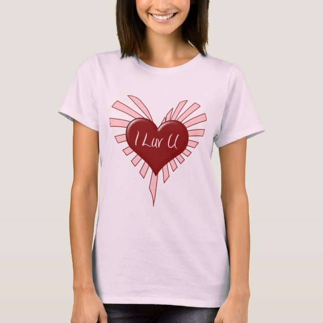 Jag Luv dig Valentine Tee Shirt (Framsida)