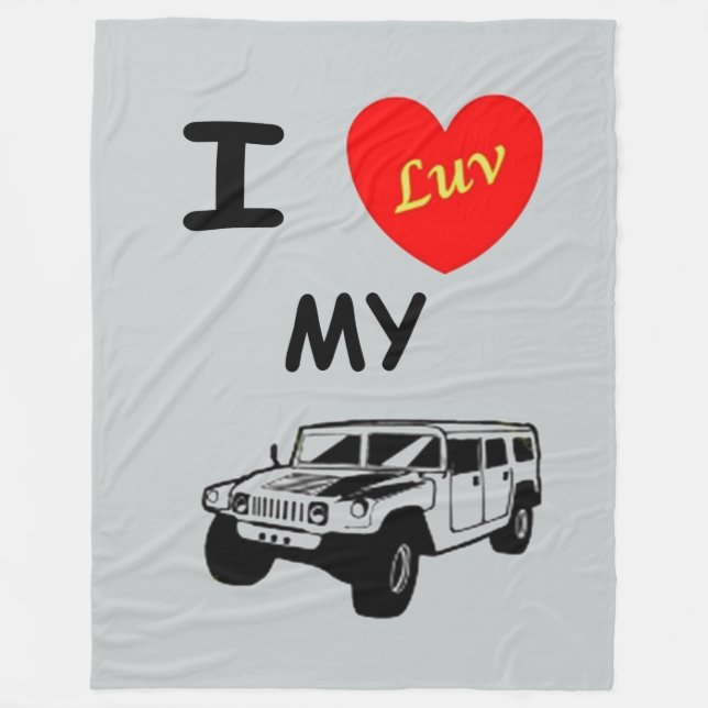 JAG LUV MIN HUMMER FLEECEFILT (Framsidan)