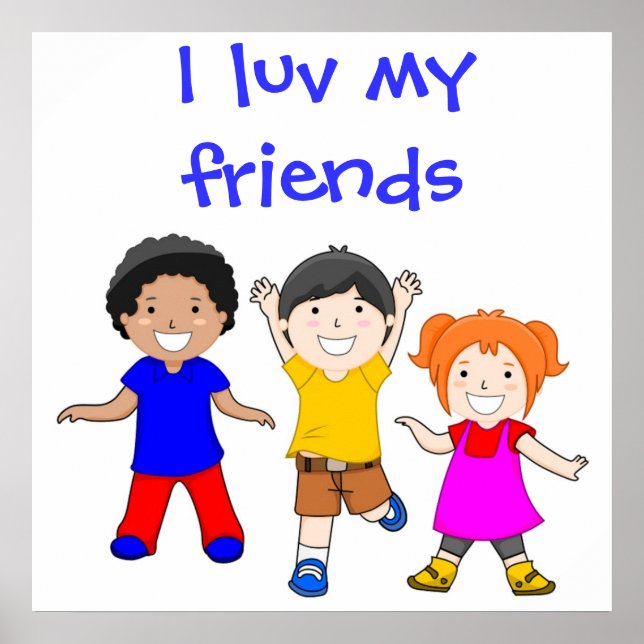 JAG LUV MIN VÄNNER POSTER (Framsidan)