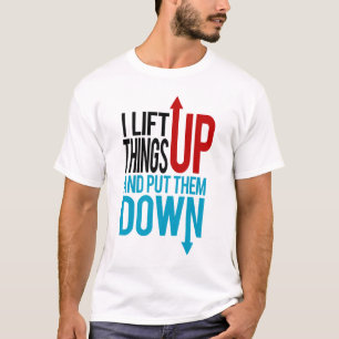 Jag lyfter saker upp rolig idrottshallråtta tee shirt