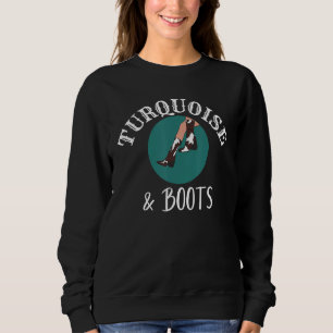 Jag lyfter turkos och Boots Land Westerna Co. T Shirt