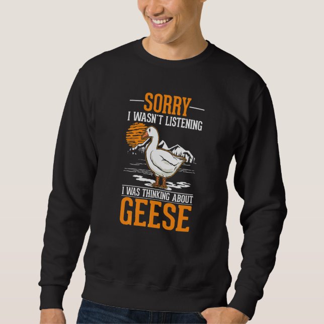 Jag lyssnade inte, jag tänkte på gäss lång ärmad tröja (Framsida)
