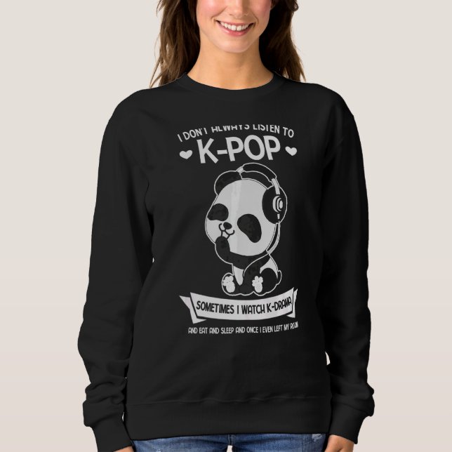 Jag lyssnar inte alltid på K Pop Bubble Tea T Shirt (Framsida)