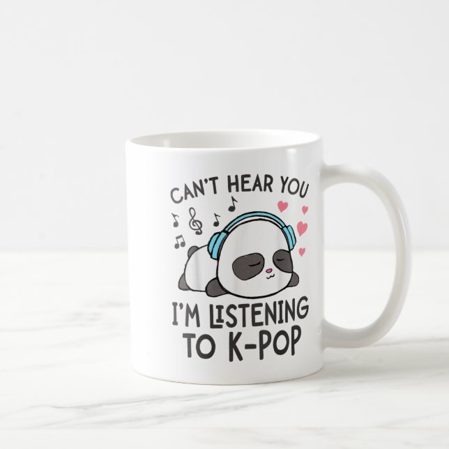 Jag lyssnar inte på K-p Kawaii Womens Kaffemugg (Höger)