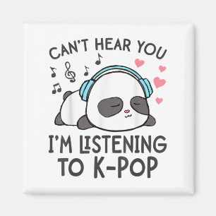 Jag lyssnar inte på K-p Kawaii Womens Magnet