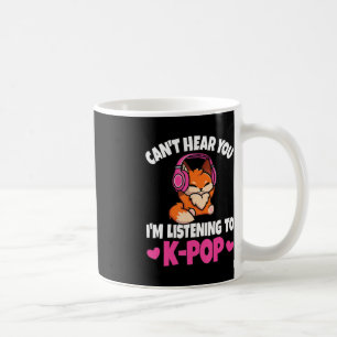 Jag lyssnar inte på K-Pop Anime Älskare Kaffemugg
