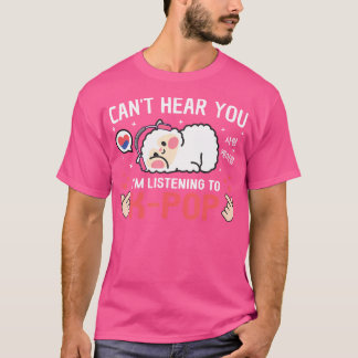 Jag lyssnar inte på Kawaii Sheep Ko. T Shirt
