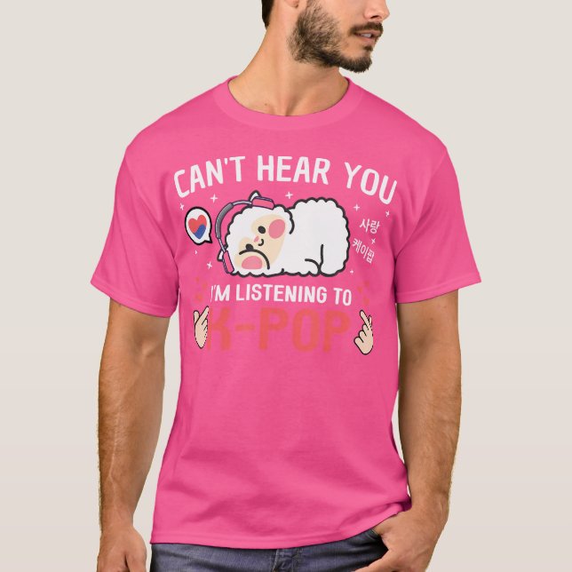 Jag lyssnar inte på Kawaii Sheep Ko. T Shirt (Framsida)
