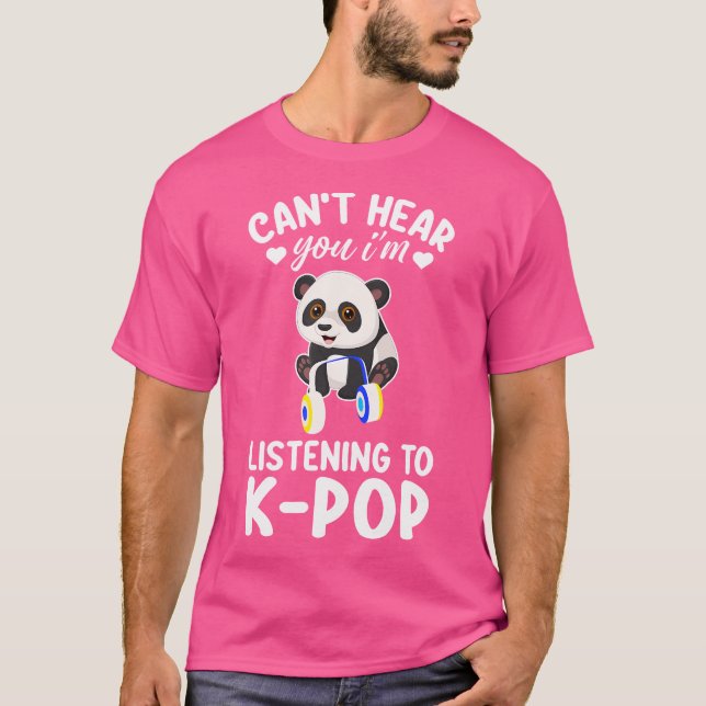 Jag lyssnar inte på Kpop Merch K-Pop M T Shirt (Framsida)