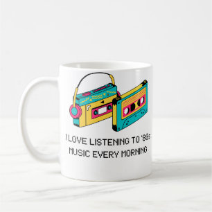 JAG LYSSNAR PÅ 80-TALET MUSIC VARJE MORGON KAFFEMUGG