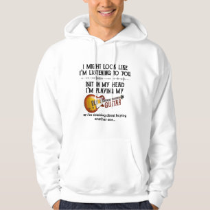 Jag lyssnar på dig, men i mitt huvud spelar jag mi hoodie