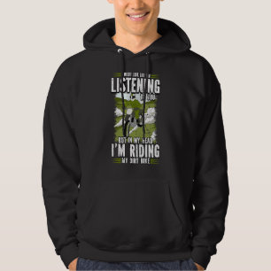 Jag lyssnar på Dirt Bike Motocross Hoodie