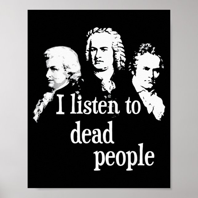 Jag Lyssnar På Döda Människor - Clical Musik Comse Poster (Framsidan)