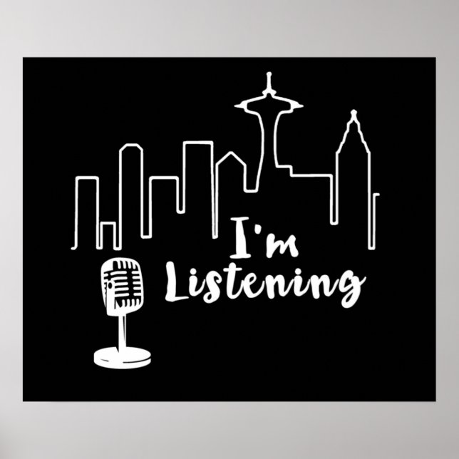 Jag lyssnar poster (Framsidan)
