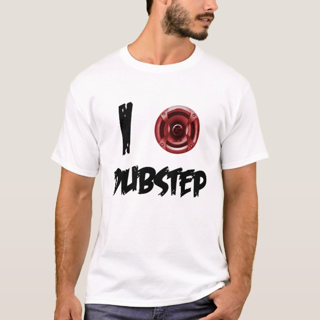 Jag lyssnar till Dubstep Tee Shirt (Framsida)