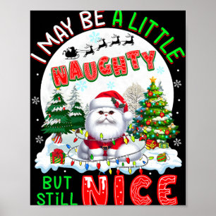 Jag må vara lite stygg, men ändå fin Julafton Cat Poster