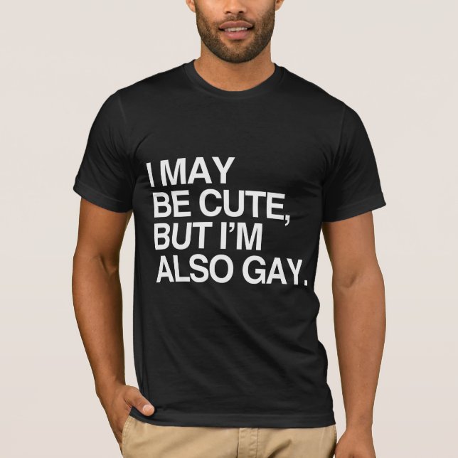 JAG MAJ ÄR den GULLIG MEN för I-förmiddagen OCKSÅ Tee Shirt (Framsida)