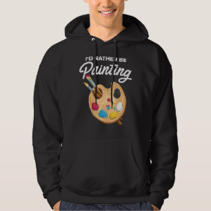 Jag målar målarfärg Färgkol Hoodie